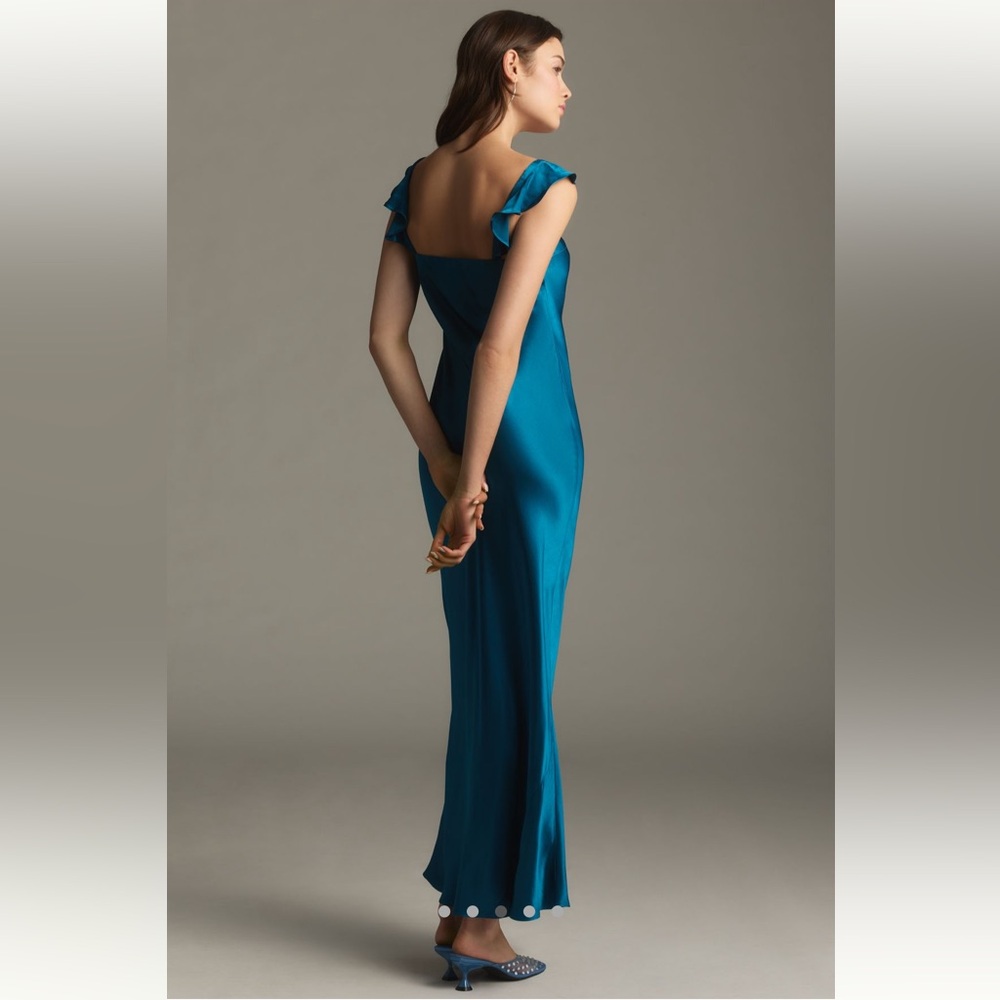 Anthropologie Flutter Sleeve Square Neck Maxi Dress - Picture 2 of 3